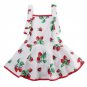 NWT Baby Girls White Strawberry Sleeveless Romper Dress 0-6 6-12 12-18 18-24 M