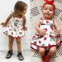NWT Baby Girls White Strawberry Sleeveless Romper Dress 0-6 6-12 12-18 18-24 M