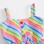 NWT Rainbow Striped Girls Sleeveless Ruffle Dress 2T 3T 4T 5T