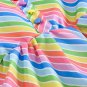 NWT Rainbow Striped Girls Sleeveless Ruffle Dress 2T 3T 4T 5T