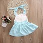 NWT Girls Easter Bunny Rabbit White Blue Sleeveless Dress 2T 3T 4T 5T