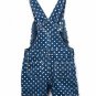 NWT Nannette Girls Heart Blue Shortalls Overalls Shirt Outfit Set 2T 3T 4T 5 6