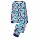 NWT Gymboree Birds Girl Blue Christmas Holiday Gymmies Pajamas Set 5 6 7