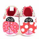 NEW Baby Girl Pink Ladybug First Walker Soft Sole Crib Shoes 0-6 6-12 12-18 M