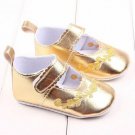 NEW Baby Girls Gold Mary Jane Crib Shoes 0-6 6-9 9-12 Months
