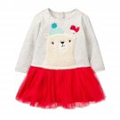 NWT Gymboree Arctic Pals Baby Girls Polar Bear Long Sleeve Tutu Dress 6-12 M