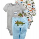 NWT Carters Baby Boys Dinosaur Bodysuit Pants Little Character Outfit Set