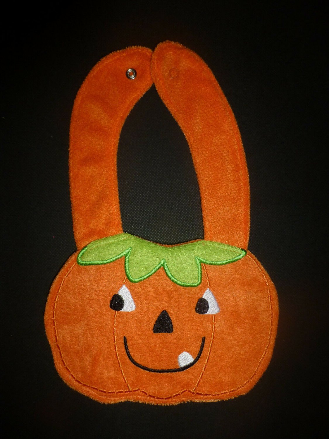 NEW Carter's Pumpkin Jack O'Lantern Halloween Terry Cloth Teething Baby Bib