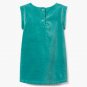 NWT Gymboree Creative Types Girls Green Velvet Sleevess Dress 2T 3T