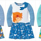 NWT Sunshine Swing Girls Long Sleeve Mermaid Shift Dress 10 12 14