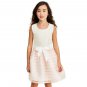NWT The Childrens Place Girls Sleeveless Metallic Pink Striped Dress