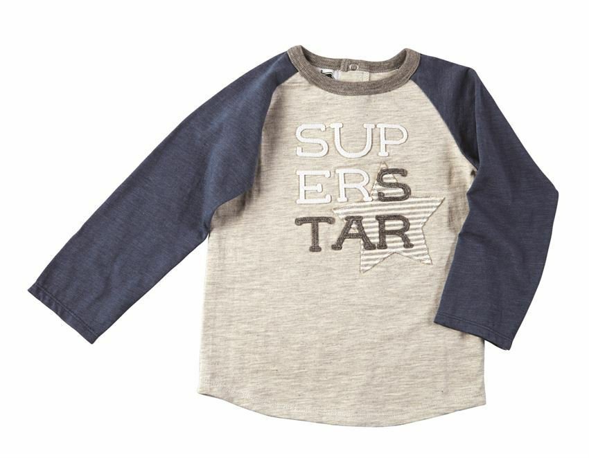 NWT Mud Pie Super Star Boys Blue Long Sleeve Shirt 2T/3T 4T/5T
