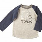 NWT Mud Pie Super Star Boys Blue Long Sleeve Shirt 2T/3T 4T/5T