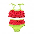 NEW Watermelon Girls Red Ruffle Tankini Bikini Swimsuit