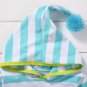 NEW Baby Boys Blue Striped Hooded Long Sleeve Romper Jumpsuit