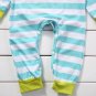 NEW Baby Boys Blue Striped Hooded Long Sleeve Romper Jumpsuit