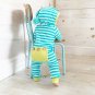 NEW Baby Boys Blue Striped Hooded Long Sleeve Romper Jumpsuit