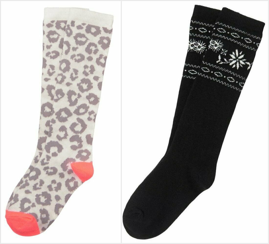 NWT Crazy 8 Leopard Print Girls Knee High Socks Small Shoe S M L 10-12 13-2 3-5