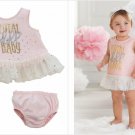 NWT Mud Pie Doll Baby Girls Sleeveless Pink Dress & Bloomers 3-6 6-9 9-12 Months