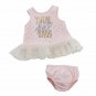 NWT Mud Pie Doll Baby Girls Sleeveless Pink Dress & Bloomers 3-6 6-9 9-12 Months