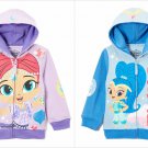 NWT Shimmer & Shine Girls Hooded Sweater Hoodie Jacket 2T 3T 4T 5T