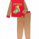 NWT Corduroy the Bear Red Long Sleeve Cotton Pajamas Set 2T 3T 4T 5T