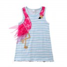 NWT Girls Flamingo Blue Striped Sleeveless Dress 2T 3T 4T 5T 6