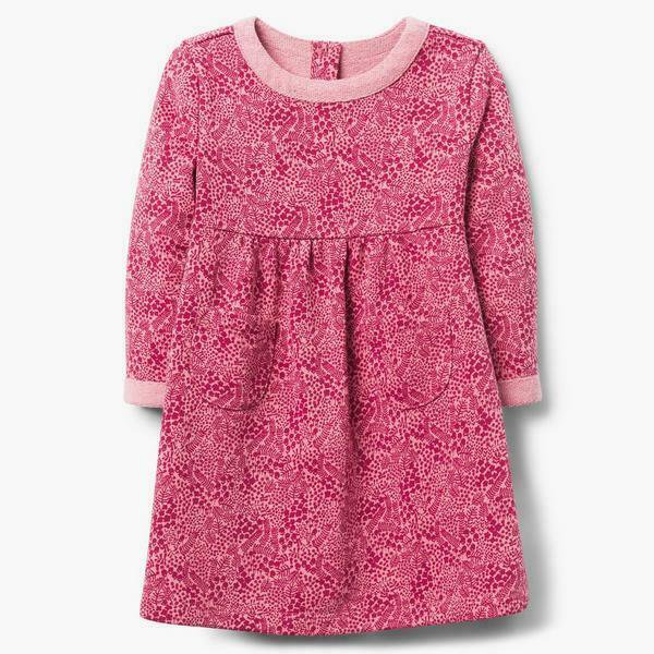 NWT Gymboree Creative Types Girls Pink Leaf Long Sleeve Dress 2T 3T