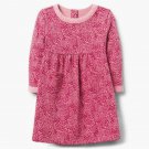 NWT Gymboree Creative Types Girls Pink Leaf Long Sleeve Dress 2T 3T