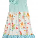 NEW Boutique Baby Girls Mermaid Sleeveless Ruffle Dress 18 24 M