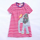 NEW Elephant Girls Pink Striped Short Sleeve Shift Dress 3T 4T 5T 6