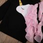 NEW Unicorn Black Long Sleeve Pink Ruffle Shirt 2T 3T 4T 5T 6 7