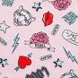 NWT The Childrens Place Tiger Tatoo Icons Girls Pink Long Sleeve Pajamas Set