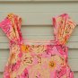 NWT Boutique Floral Coral Pink Sleeveless Girls Ruffle Dress