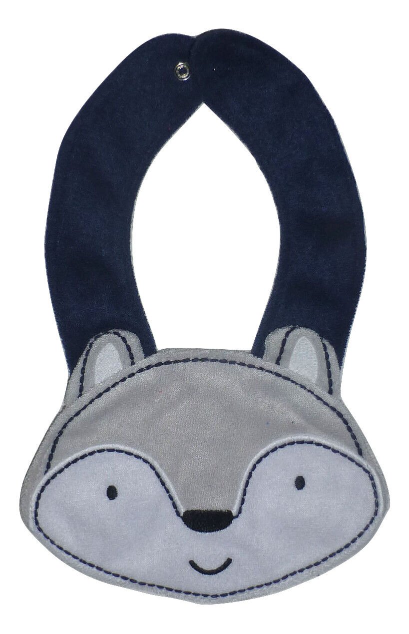NEW Carter's Gray Wolf Baby Boys Terry Cloth Teething Drool Bib