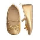 NWT Gymboree Tutus & Teddy Bears Baby Girls Gold Mary Jane Ballet Crib Shoes