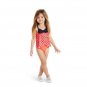 NWT Gymboree Spring Vacation Girls Neon Pink Polka Dot Swimsuit Bathing Suit