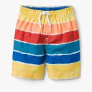 NWT Gymboree Boys Rainbow Striped Board Shorts Swim Trunks Swimsuit