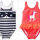 NWT Gymboree Fairytale Forest Racoon Striped Horse Ruffle Tutu Girls Swimsuit