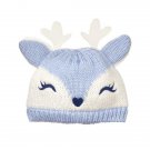 NWT Gymboree Fairytale Forest Blue Fawn Deer Baby Girls Beanie Hat 0-12 12-24 M