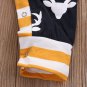 NWT Baby Boys Reindeer Christmas Holiday Blue Romper Sleeper Jumpsuit