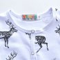 NWT Baby Boys Reindeer Long Sleeve Romper Jumpsuit & Hat Layette Outfit Set