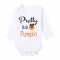 NWT Pretty Little Pumpkin Baby Girls Bodysuit Pants Headband Halloween Outfit