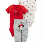 NWT Carters Baby Boys Penguin Bodysuit Pants Little Character Outfit Set