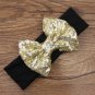 NEW Girls Gold Silver Sequin Bow Headband Hairband Christmas Holiday