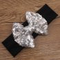 NEW Girls Gold Silver Sequin Bow Headband Hairband Christmas Holiday