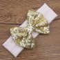 NEW Girls Gold Silver Sequin Bow Headband Hairband Christmas Holiday