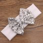 NEW Girls Gold Silver Sequin Bow Headband Hairband Christmas Holiday