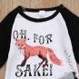 NEW For Fox Sake Baby Boys Long Sleeve Shirt & Pants Outfit Set