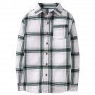 NWT Crazy 8 White Plaid Boys Flannel Button Down Shirt 5/6 7/8 10-12 14